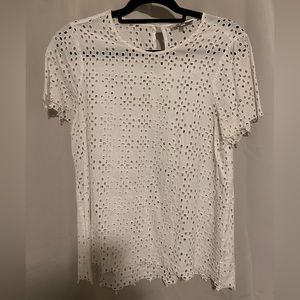 MADEWELL eyelet short-sleeved top